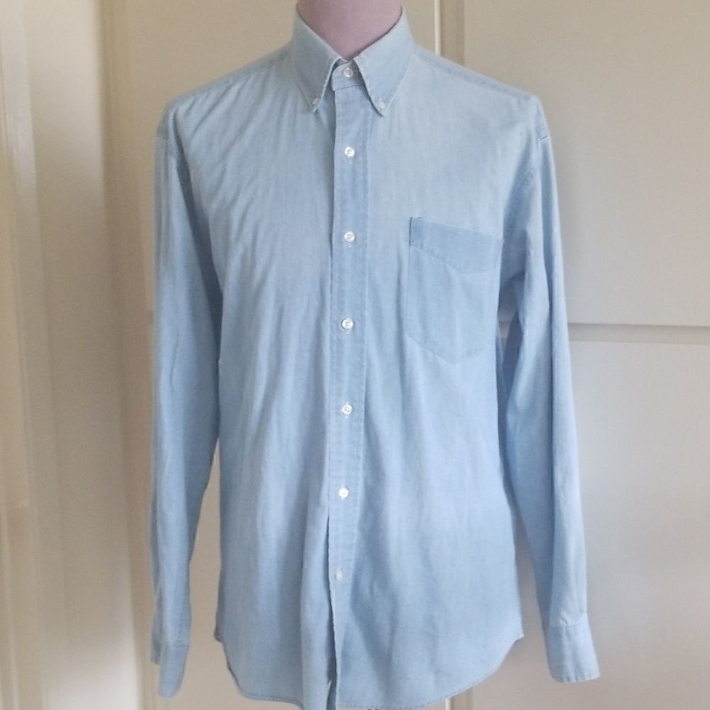 Chaps Ralph Lauren Lightwash Denim Shirt,16,34/35